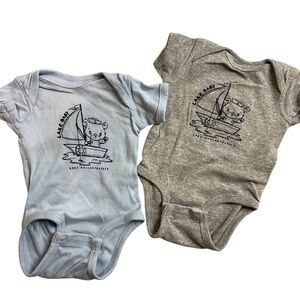 Set of 2 Lake Wallenpaupack PA Baby Onesies 6mo